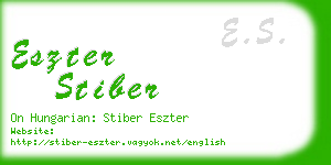 eszter stiber business card